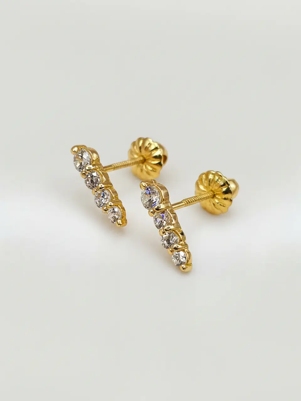 Aros Princesa con Circones Oro 18k 3