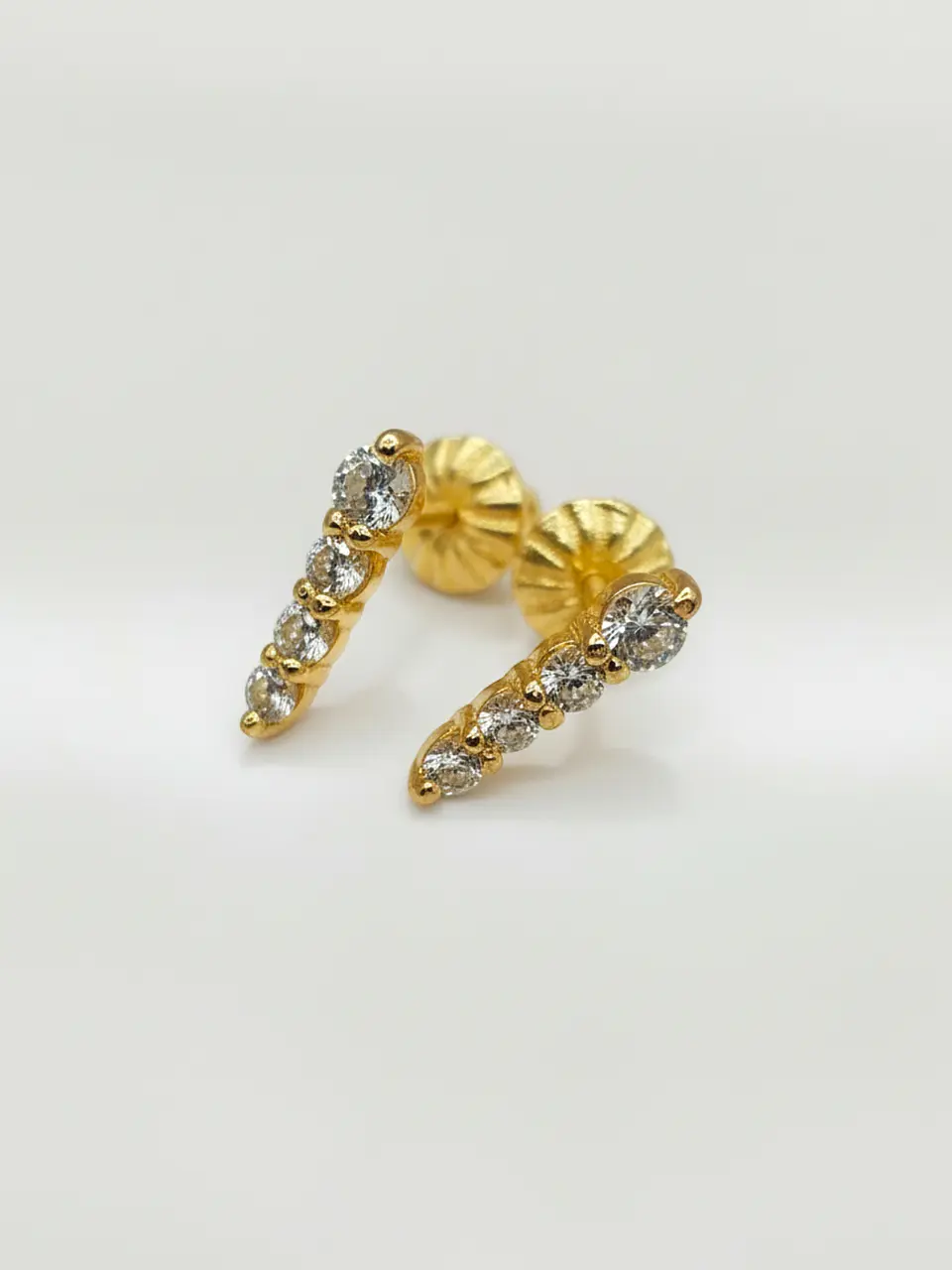 Aros Princesa con Circones Oro 18k 4