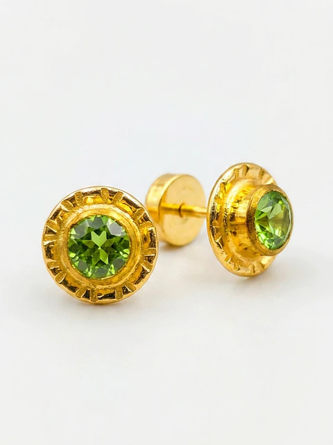 Aros Abridores Jardín de Esmeralda Grande Oro 14k