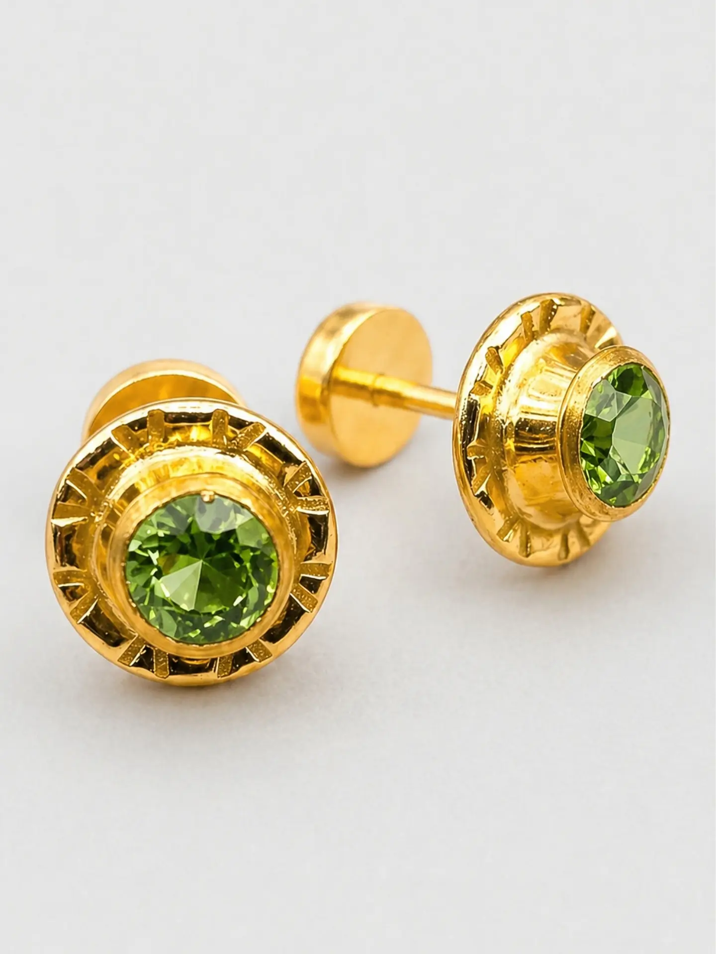 Aros Abridores Jardín de Esmeralda Grande Oro 14k 5