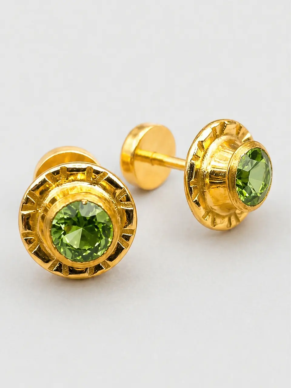 Aros Abridores Jardín de Esmeralda Grande Oro 14k 5