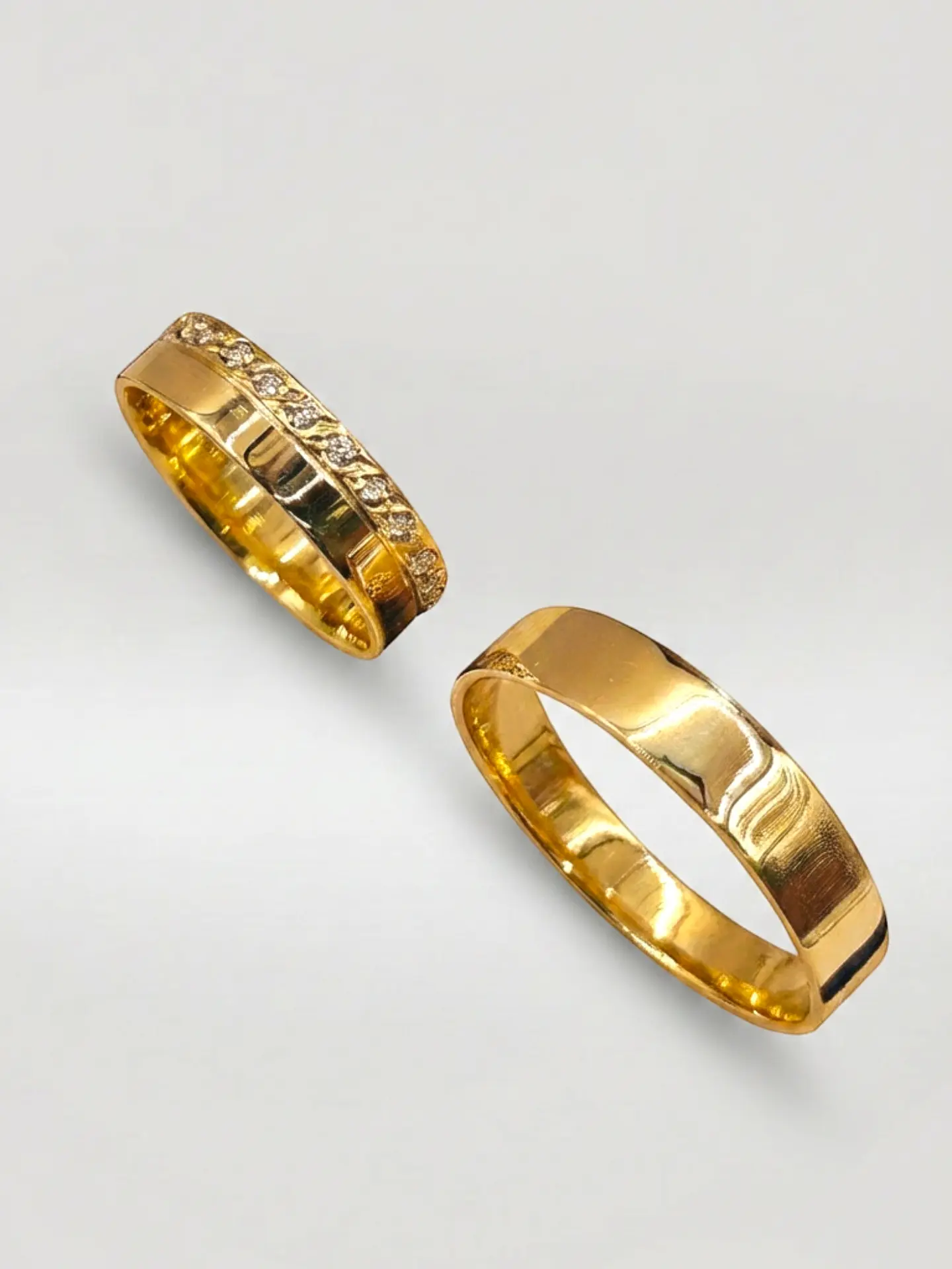 Argollas Nupciales Corona de Circones 5 mm Oro 18k 4