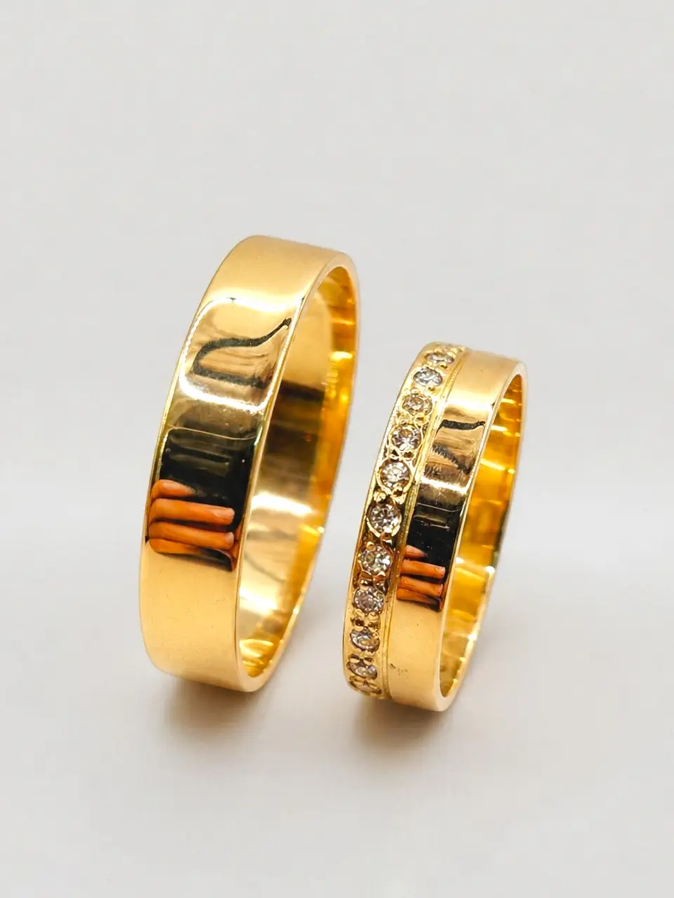 Argollas Nupciales Corona de Circones 5 mm Oro 18k 6