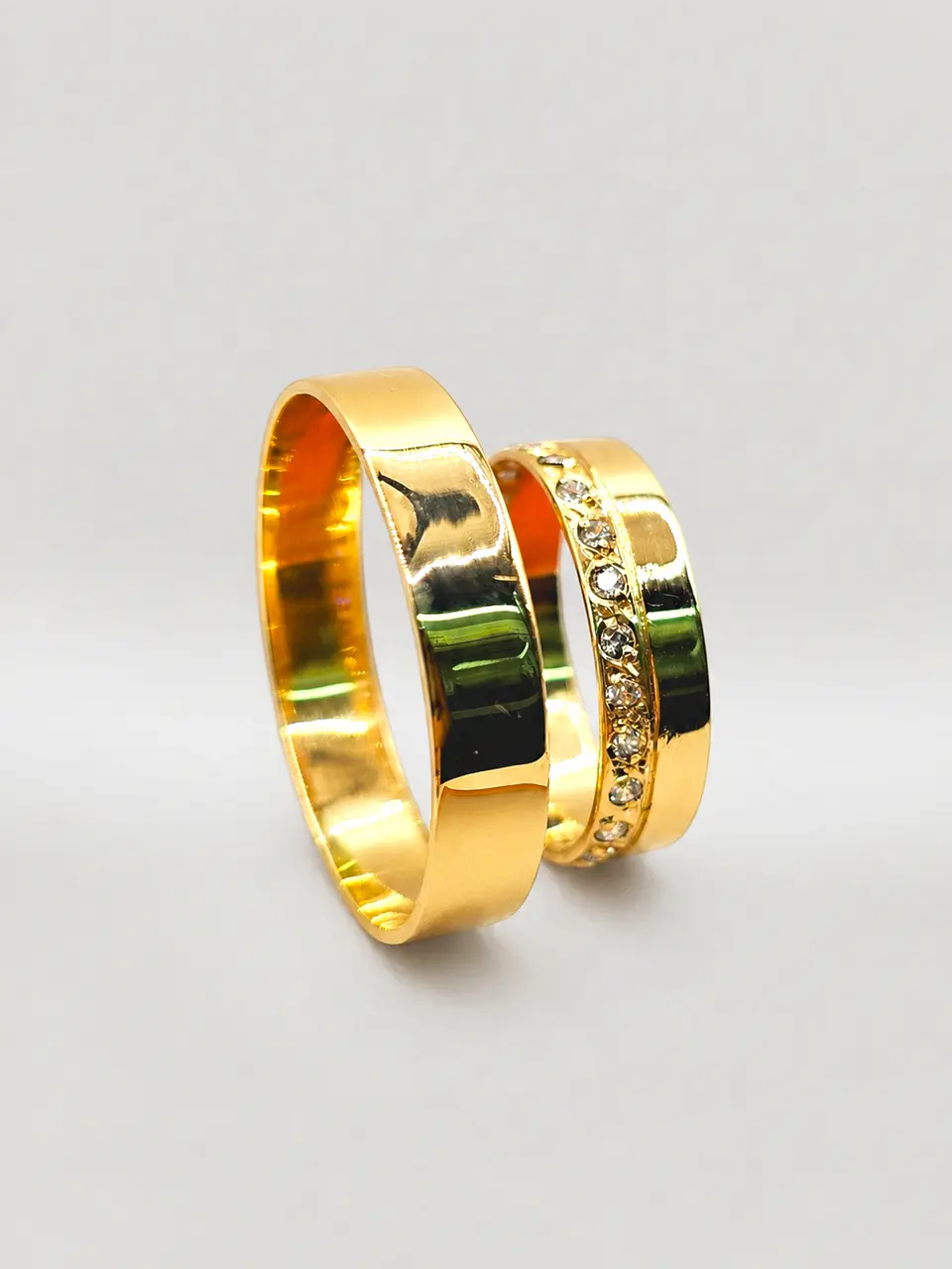 Argollas Nupciales Corona de Circones 5 mm Oro 18k 7