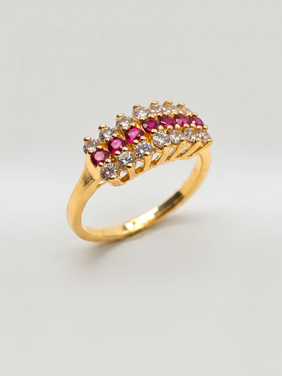 Anillo Condesa Real de Rubí y Circones Oro 18k 3