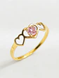 Anillo Trilogía de Corazones Rosa de Francia Oro 18k - Miniatura 3