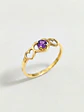 Anillo Trilogía de Corazones Amatista Oro 18k - Miniatura 2