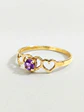 Anillo Trilogía de Corazones Amatista Oro 18k - Miniatura 3