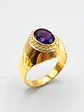 Anillo Estilo Bolocco de Amatista Oro 18k - Miniatura 3