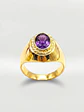 Anillo Estilo Bolocco de Amatista Oro 18k - Miniatura 1