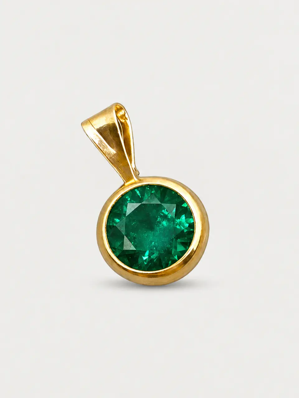Colgante Punto de Luz Esmeralda Oro 18k 1