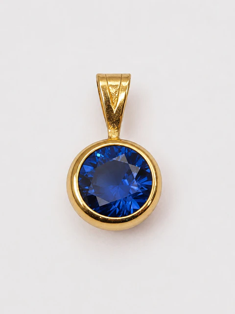 Colgante Punto de Luz Zafiro Oro 18k