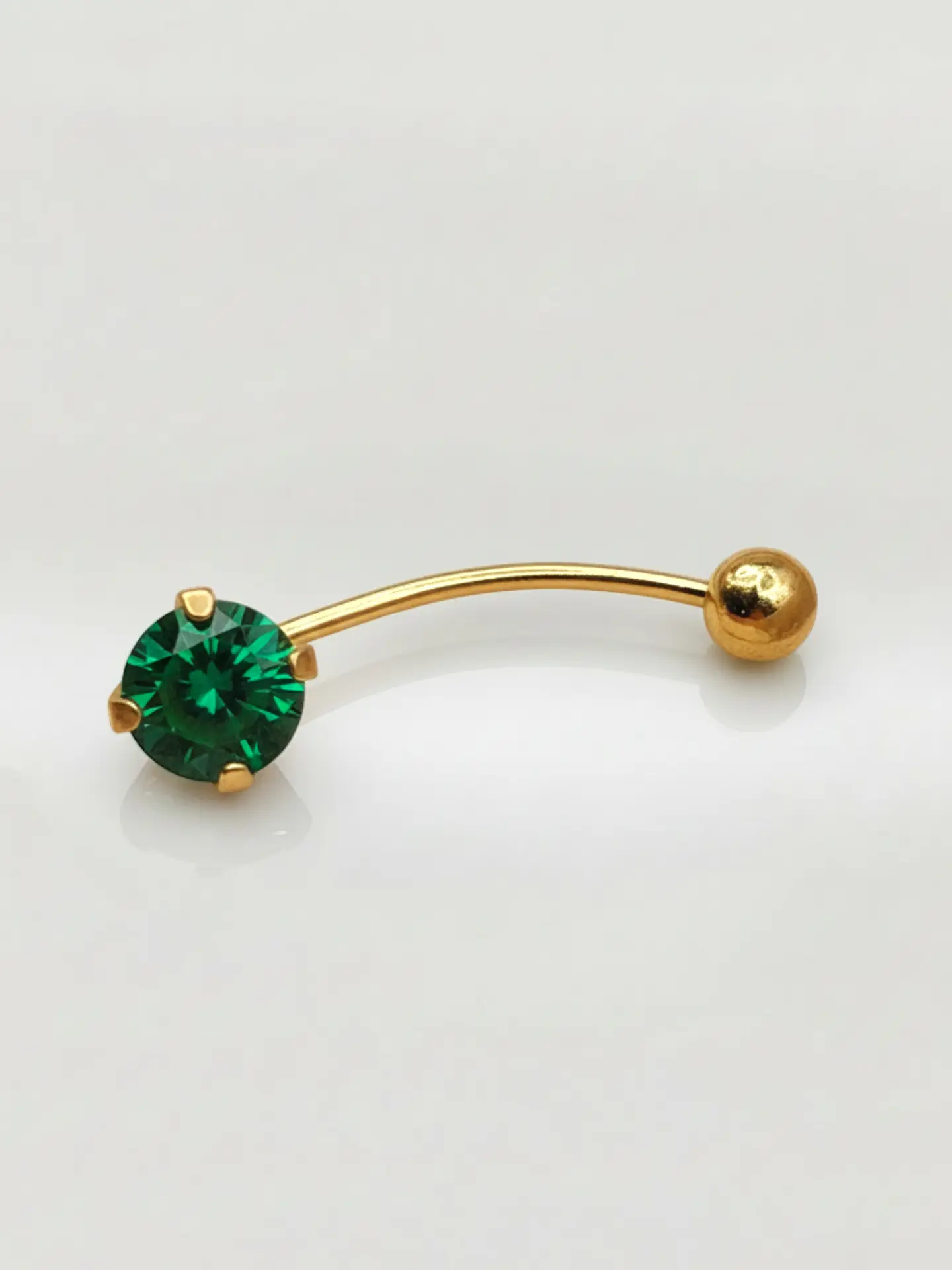 Piercing Esmeralda Jardín y Esfera Oro 18k 2