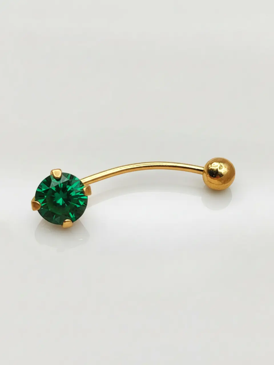 Piercing Esmeralda Jardín y Esfera Oro 18k 2
