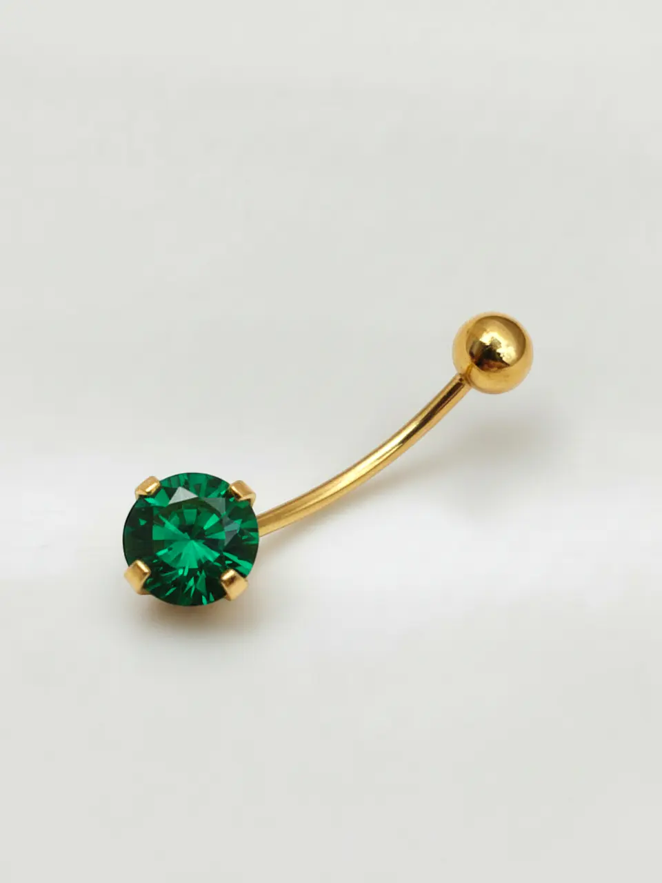 Piercing Esmeralda Jardín y Esfera Oro 18k 1