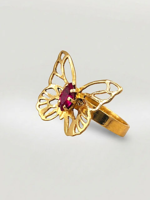 Anillo Mariposa Pasión de Rubí Oro 18k