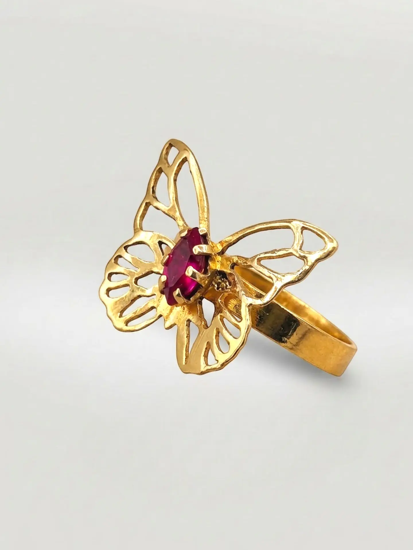 Anillo Mariposa Pasión de Rubí Oro 18k 2