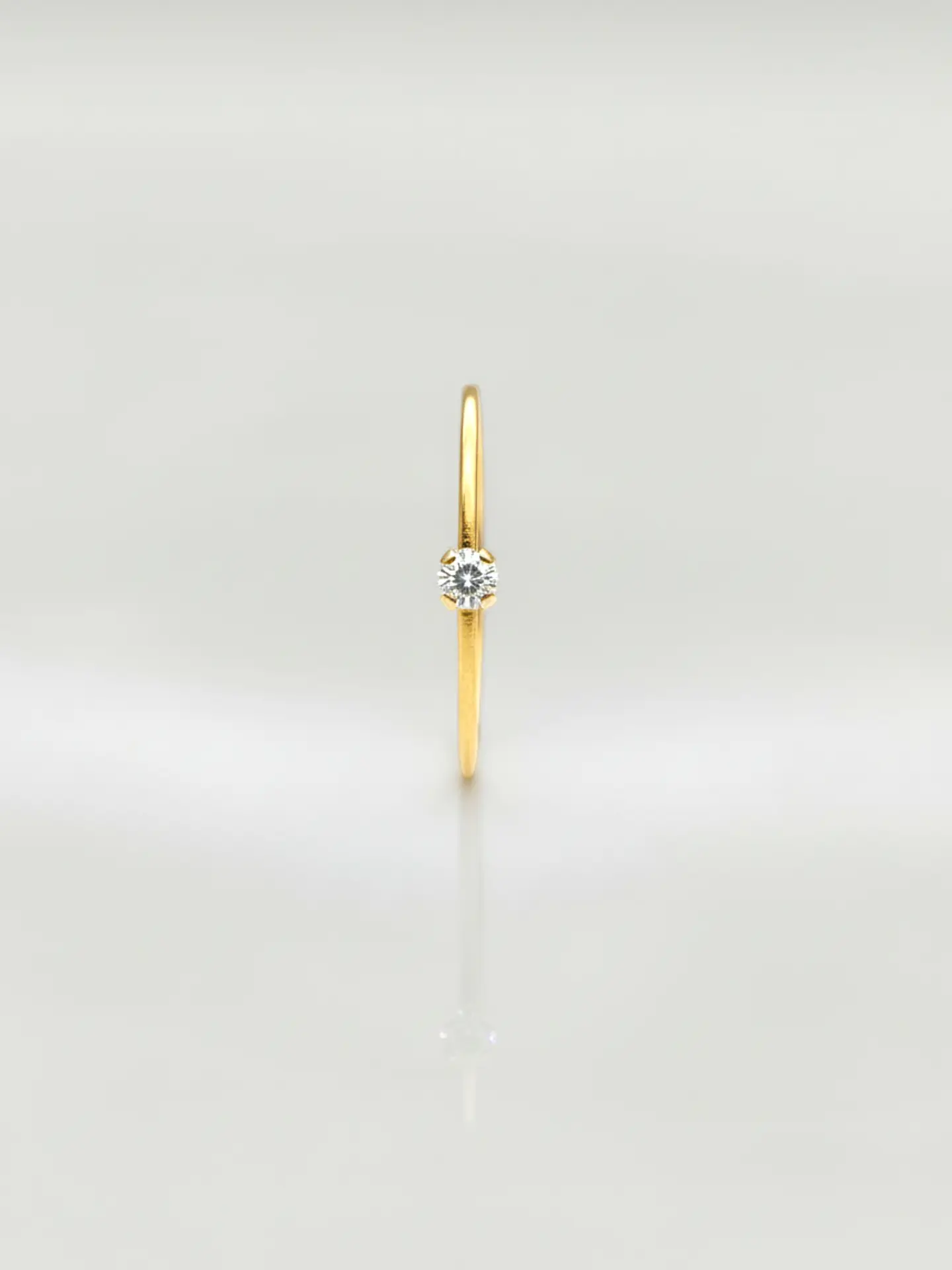 Anillo Solitario Esencia de Circón Oro 18k 2