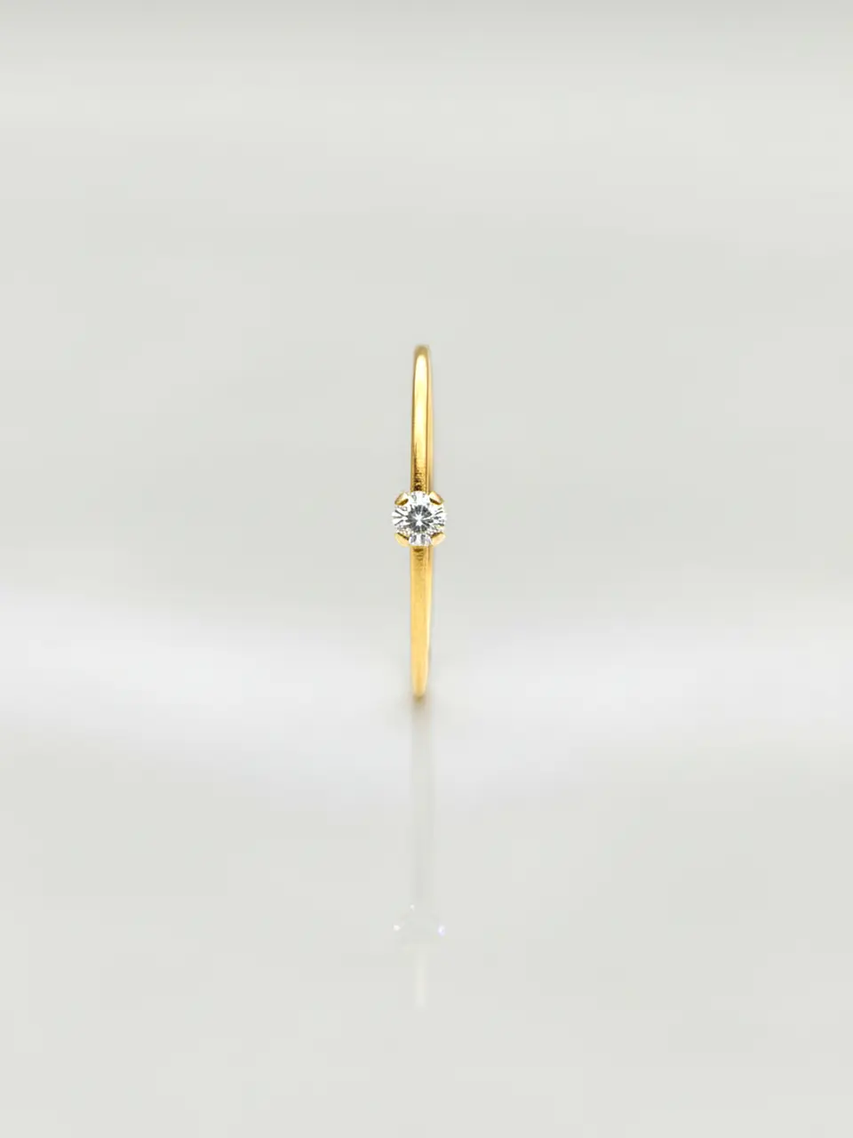 Anillo Solitario Esencia de Circón Oro 18k 2