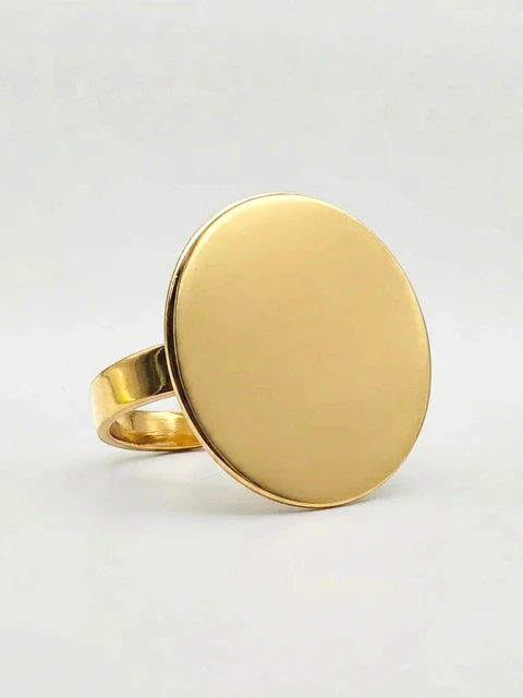 Anillo Tazo Majestuoso Redondo Oro 18k