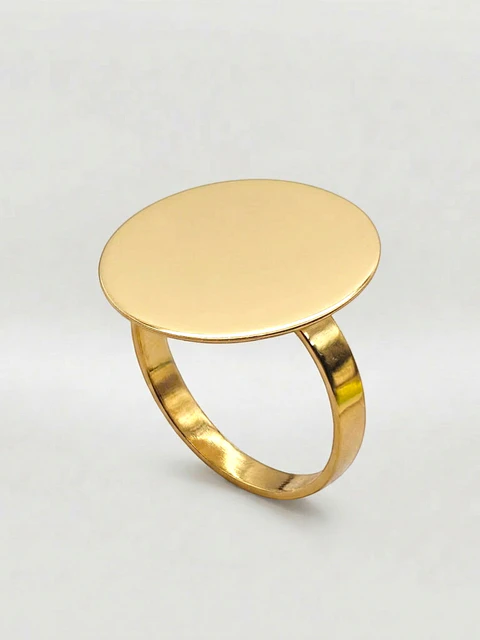 Anillo Tazo Majestuoso Redondo Oro 18k
