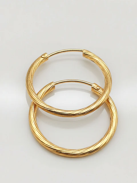 Aros Argolla Esculpida de Gala Oro 18k