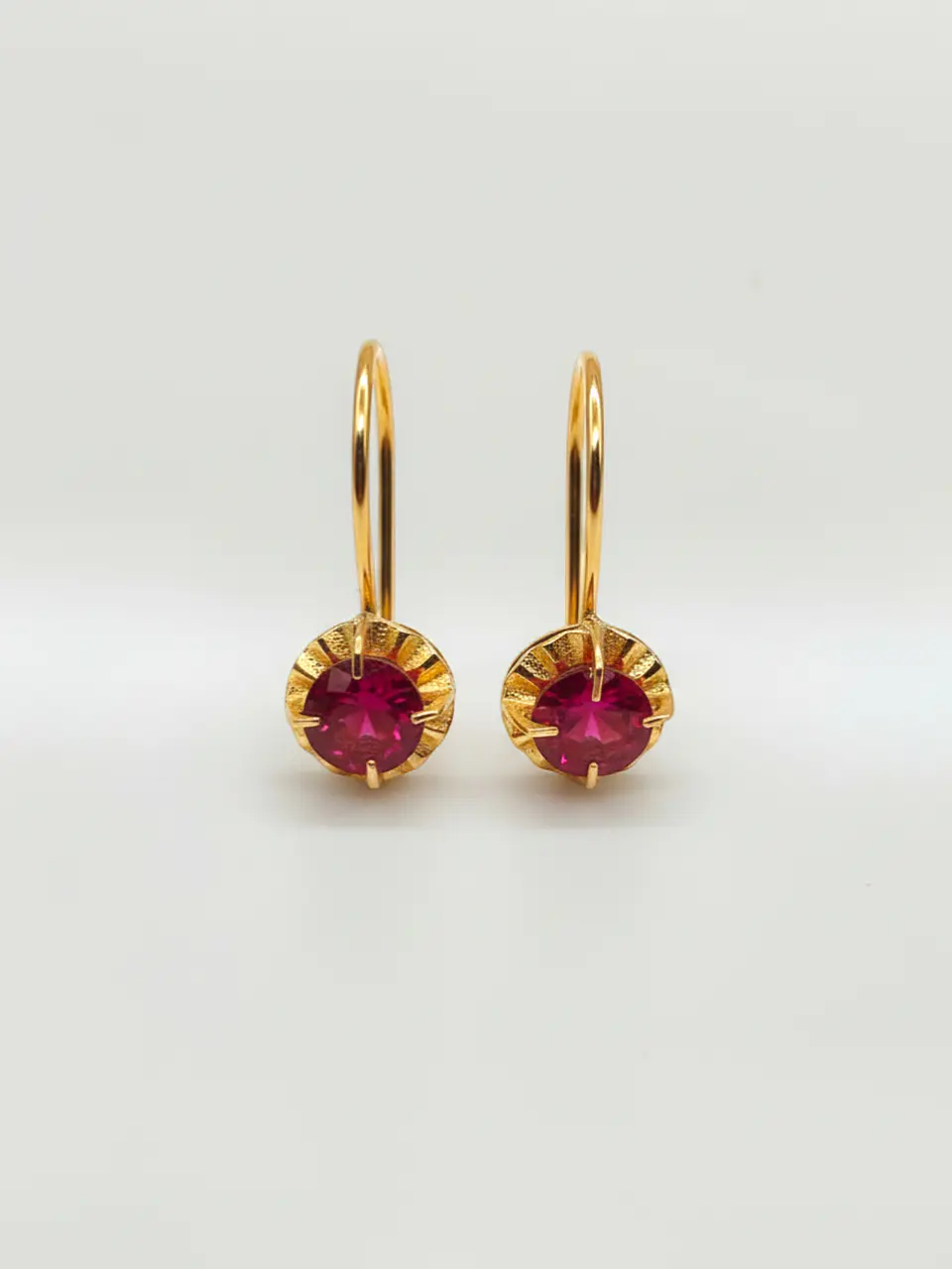 Aros Chatón Pasión de Rubí Oro 18k 3