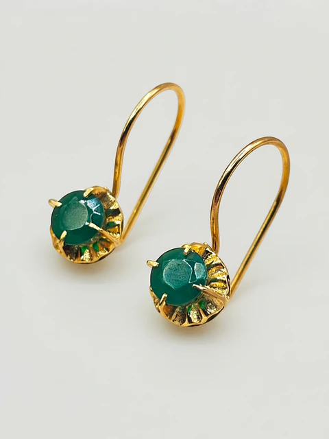 Aros Chatón Jardín de Esmeralda Oro 18k