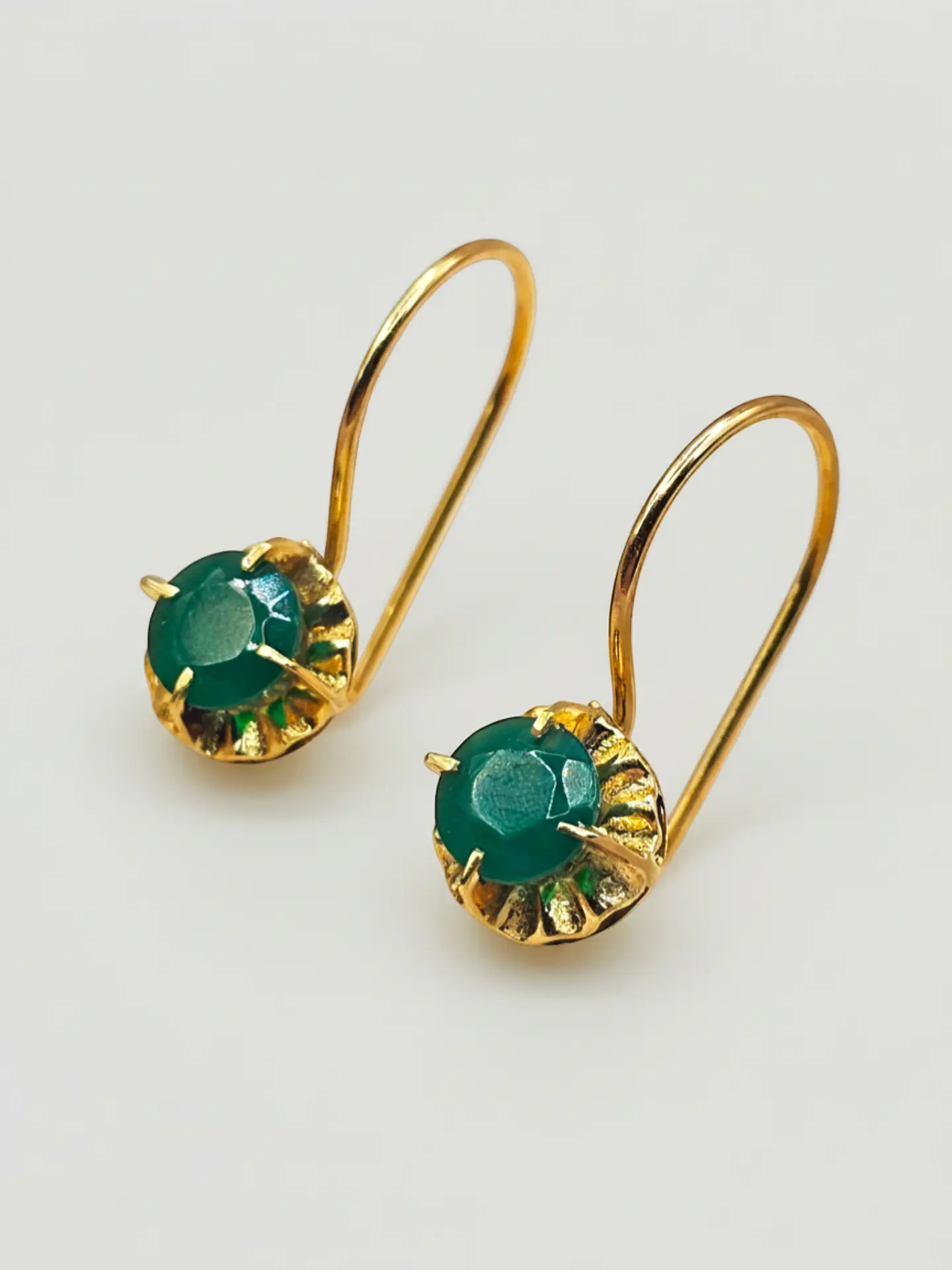 Aros Chatón Jardín de Esmeralda Oro 18k 2