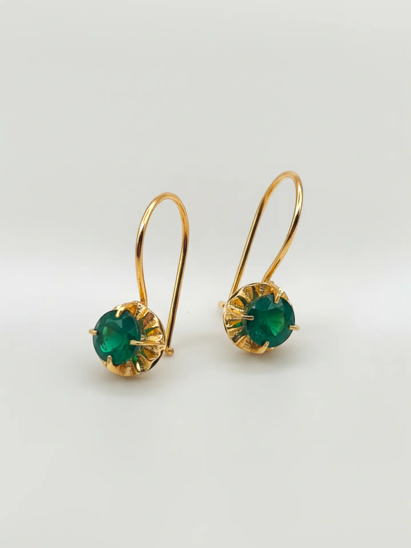 Aros Chatón Jardín de Esmeralda Oro 18k 3