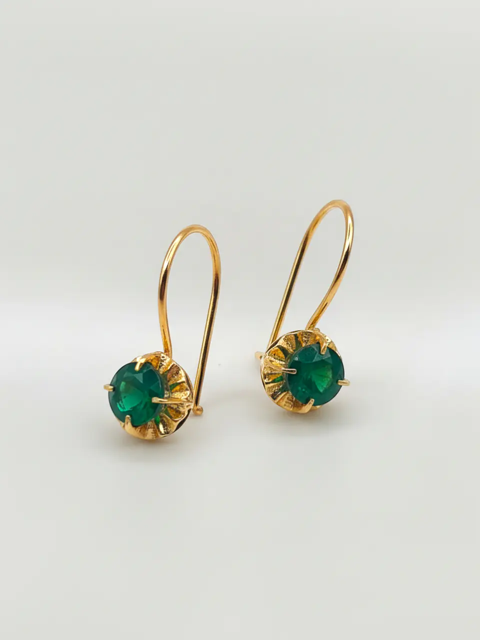 Aros Chatón Jardín de Esmeralda Oro 18k 3