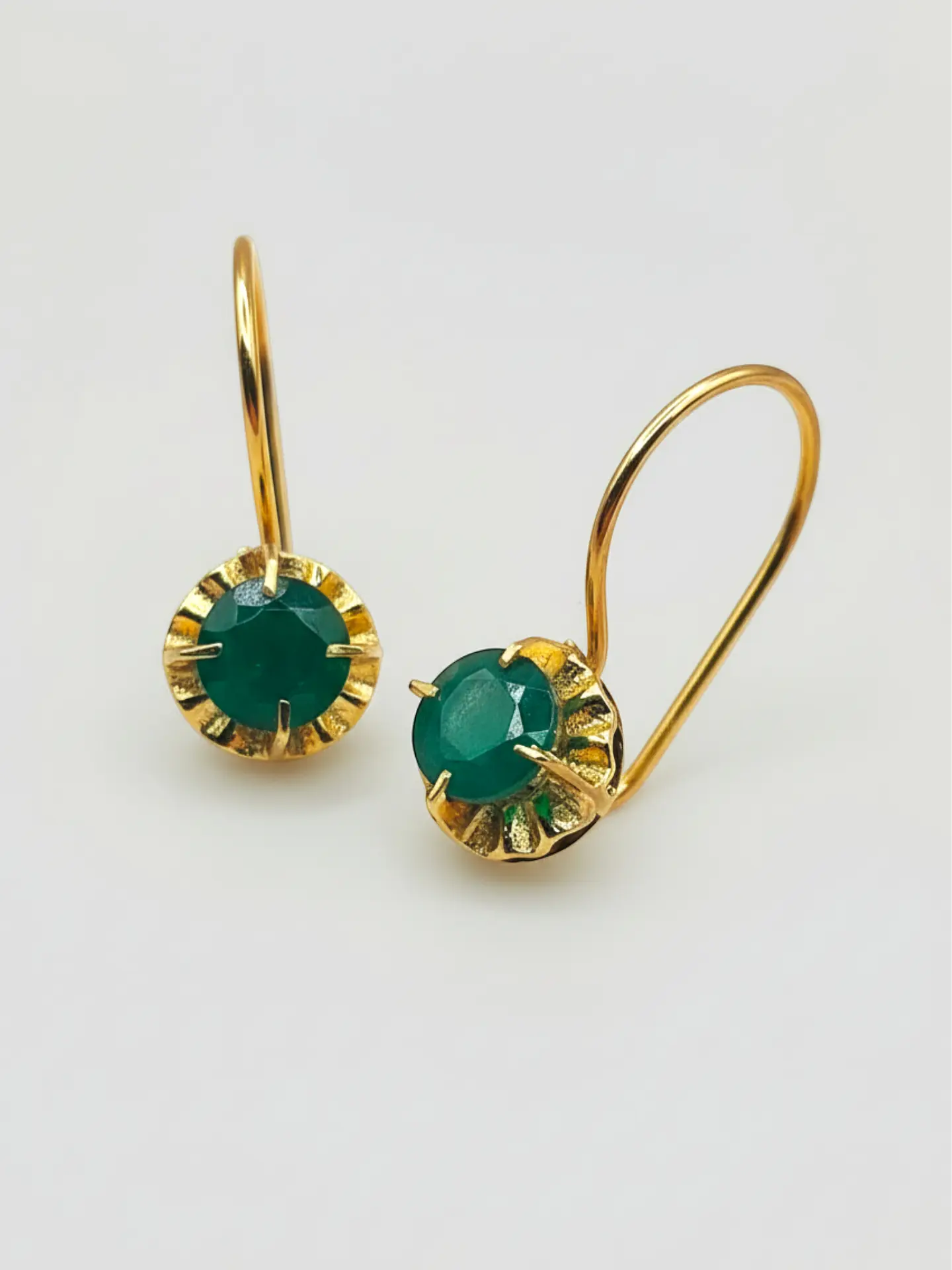 Aros Chatón Jardín de Esmeralda Oro 18k 4