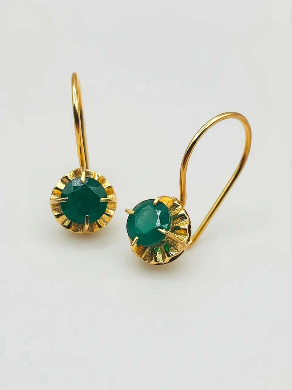 Aros Chatón Jardín de Esmeralda Oro 18k 4