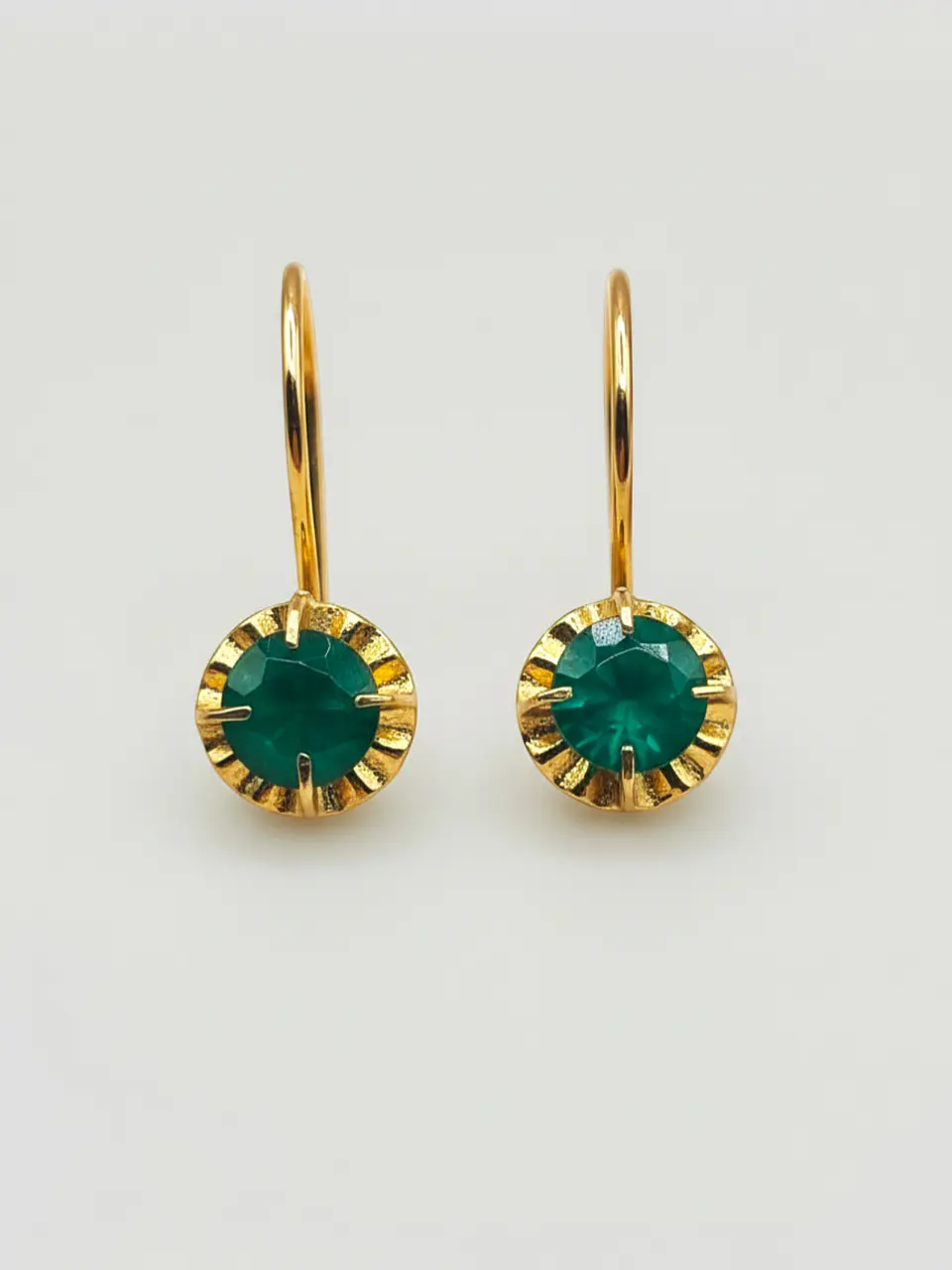 Aros Chatón Jardín de Esmeralda Oro 18k 1
