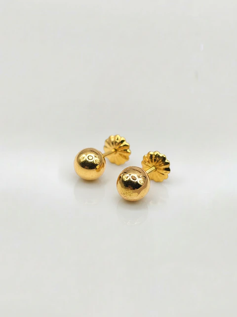 Aros Esfera Mediano 5 mm Oro 18k