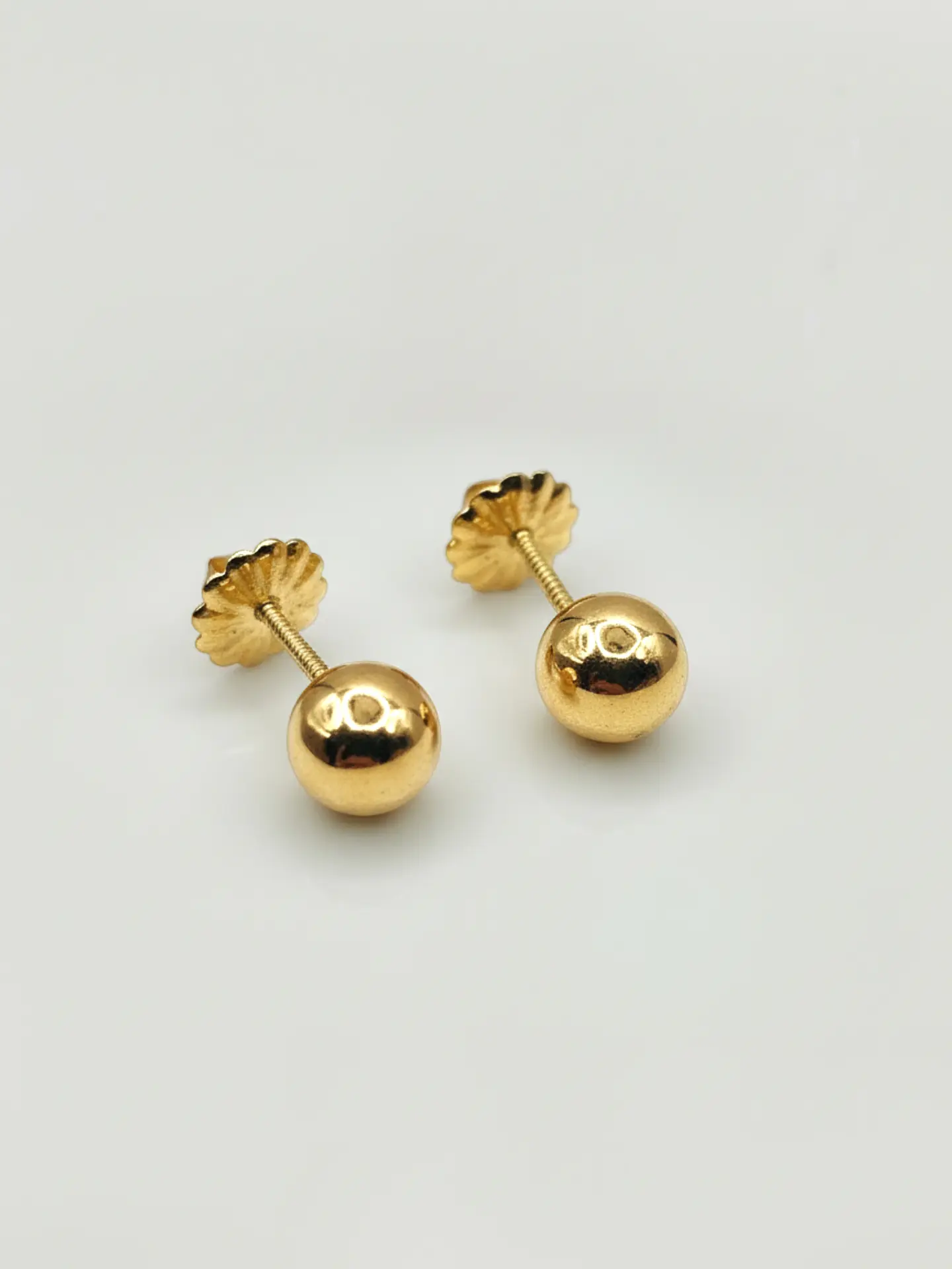 Aros Esfera de Oro Mediano 5 mm Oro 18k 4