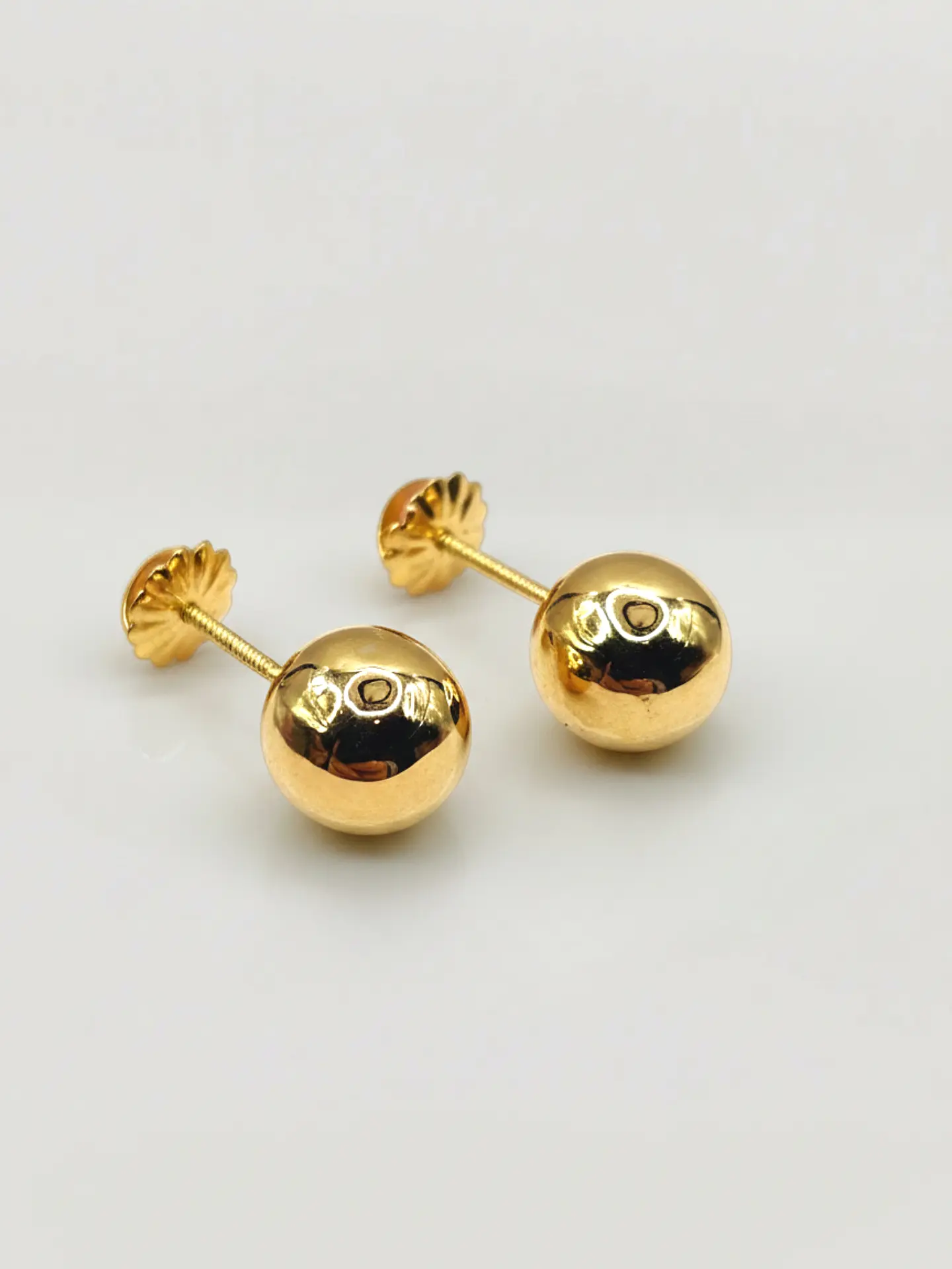 Aros Esfera de Oro grande 8 mm Oro 18k 3