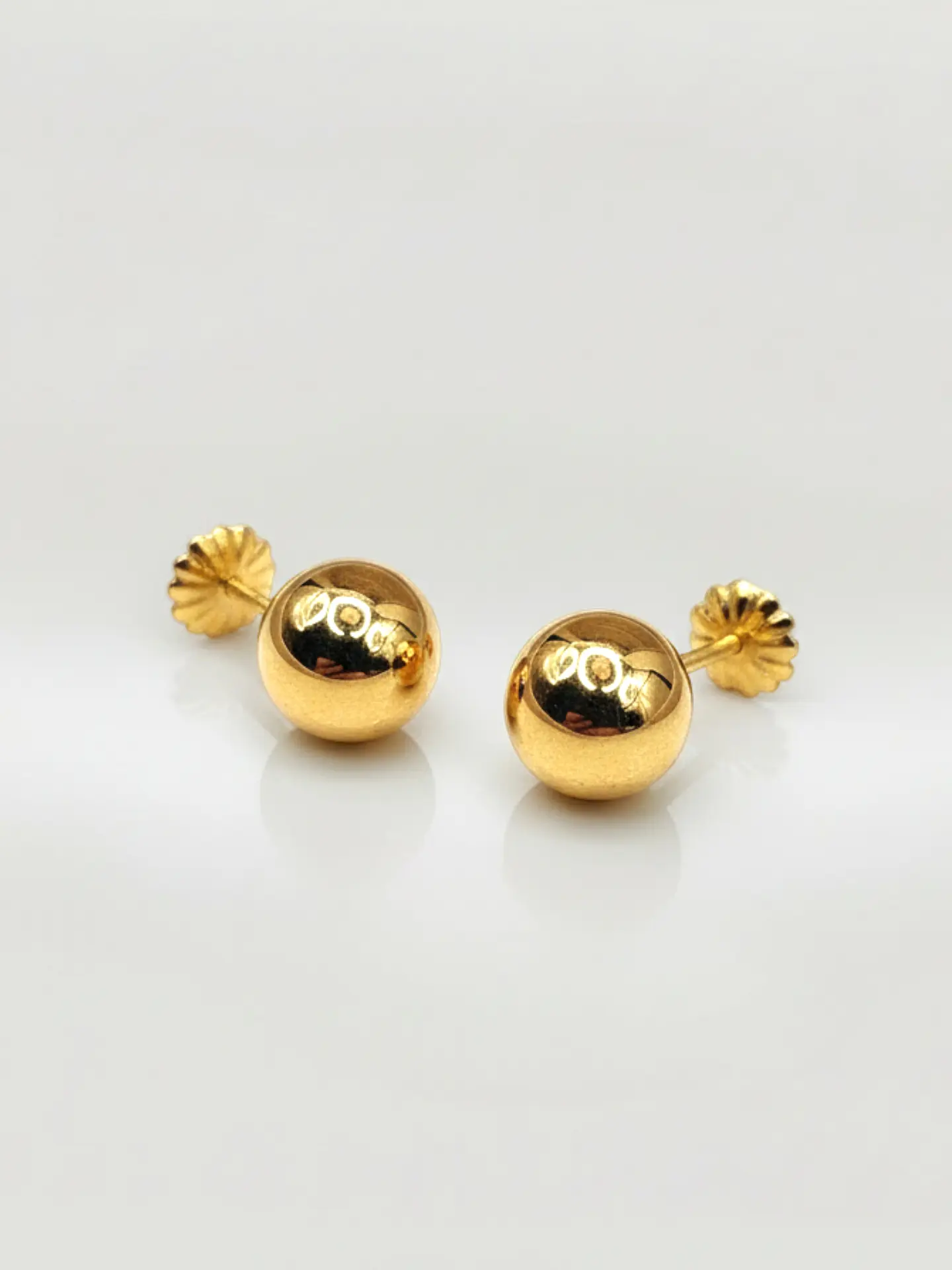 Aros Esfera de Oro grande 8 mm Oro 18k 4