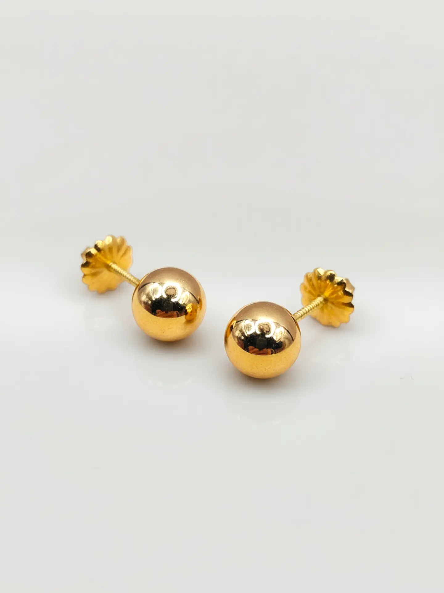 Aros Esfera de Oro Mediano 6 mm Oro 18k 1