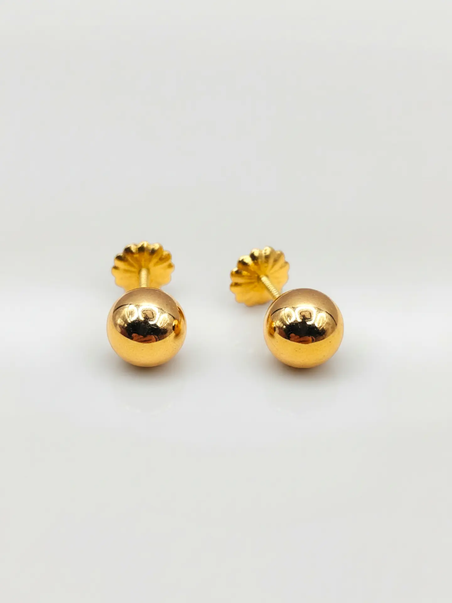 Aros Esfera de Oro Mediano 6 mm Oro 18k 3