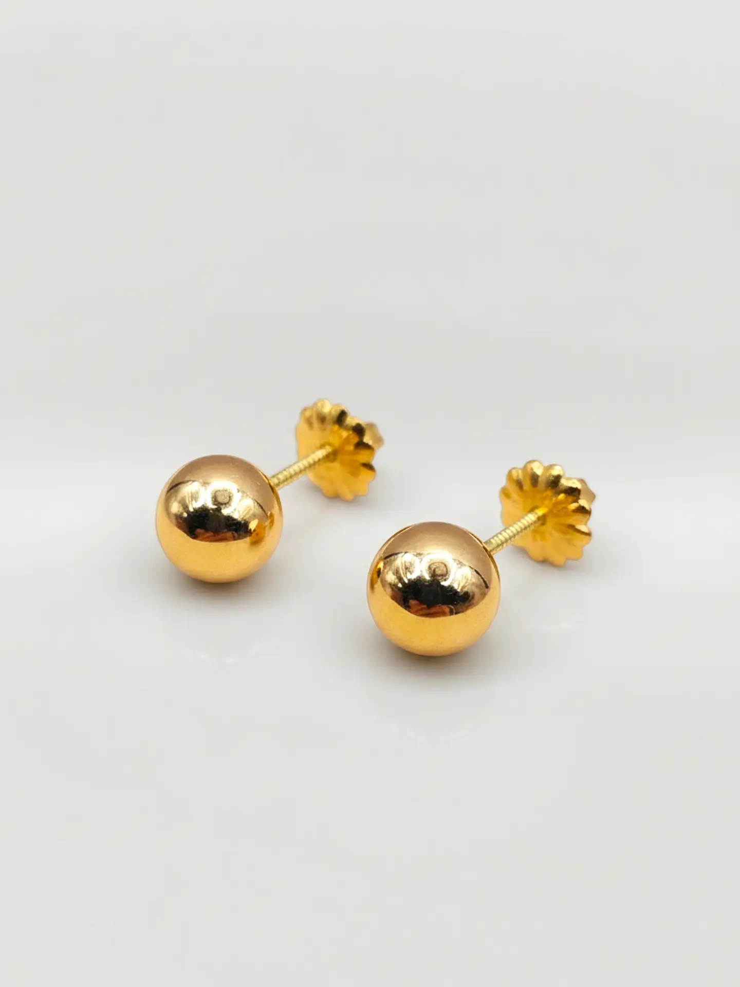 Aros Esfera de Oro Mediano 6 mm Oro 18k 4