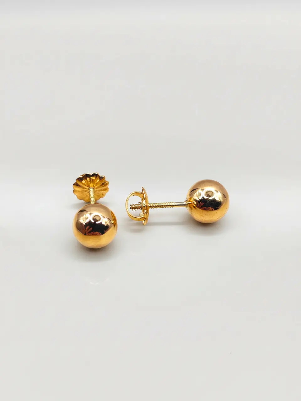 Aros Esfera de Oro Mediano 6 mm Oro 18k 5