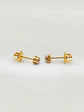 Aros Chatón Italiano Rosa de Francia Chico 4 mm Oro 18k - Miniatura 2