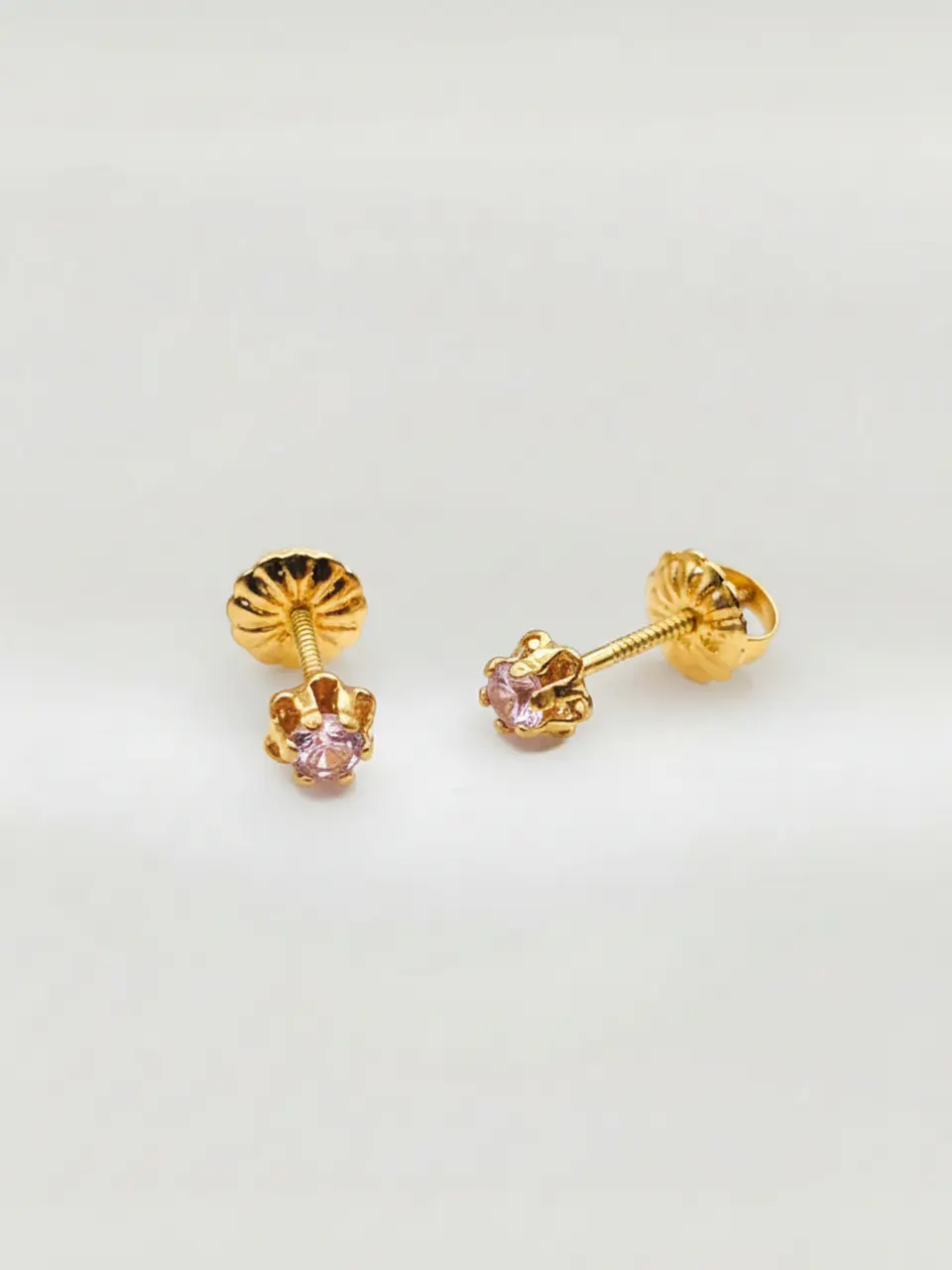 Aros Chatón Italiano Rosa de Francia Chico 4 mm Oro 18k 5