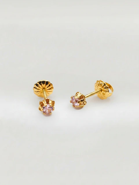 Aros Chatón Italiano Rosa de Francia Chico 2 mm Oro 18k