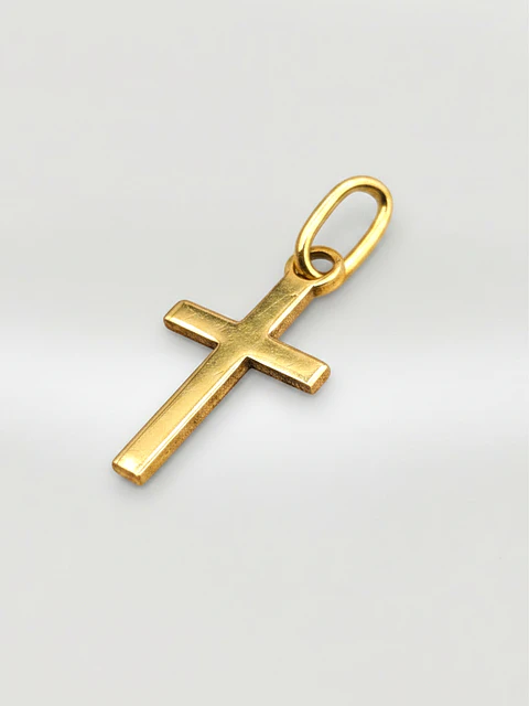 Colgante Cruz Estilizada Esencia Oro 18k