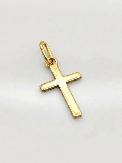 Colgante Cruz Estilizada Esencia Oro 18k
