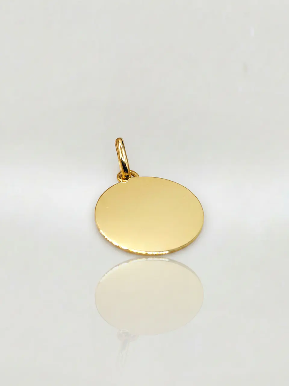 Colgante Disco Espejo Esencia Oro 18k 3