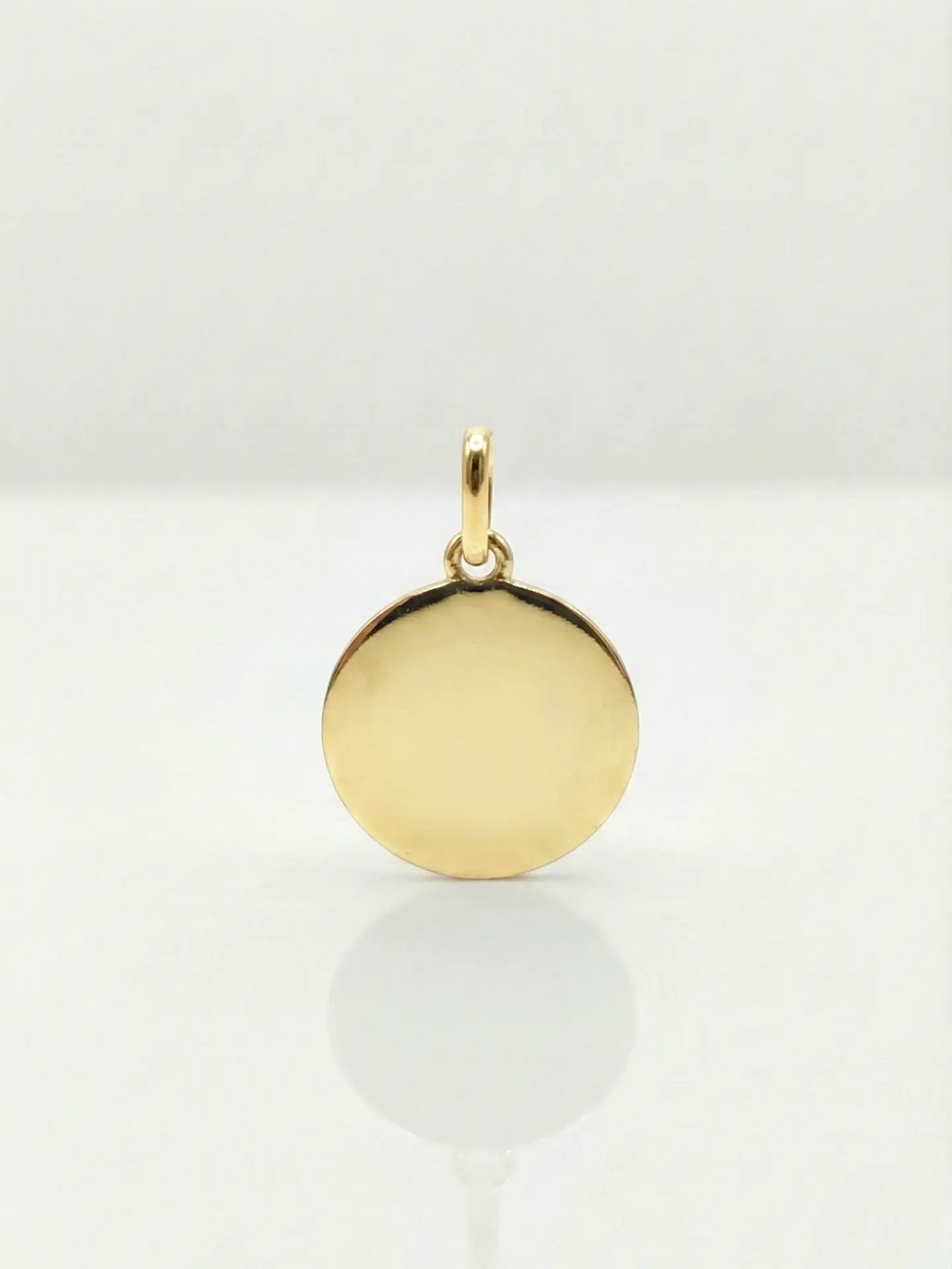 Colgante Disco Espejo Esencia Oro 18k 2