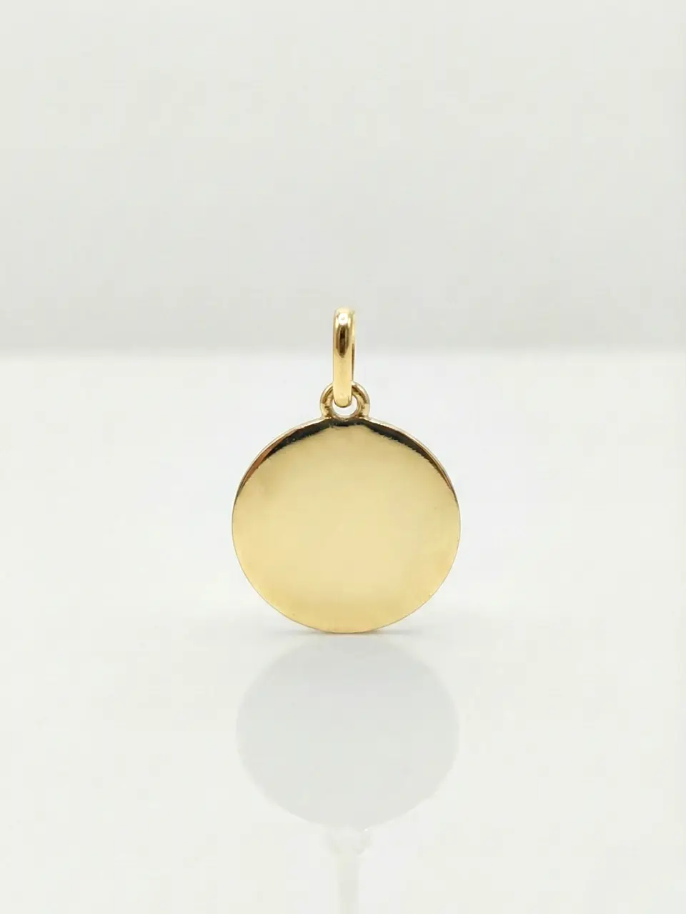 Colgante Disco Espejo Esencia Oro 18k 2